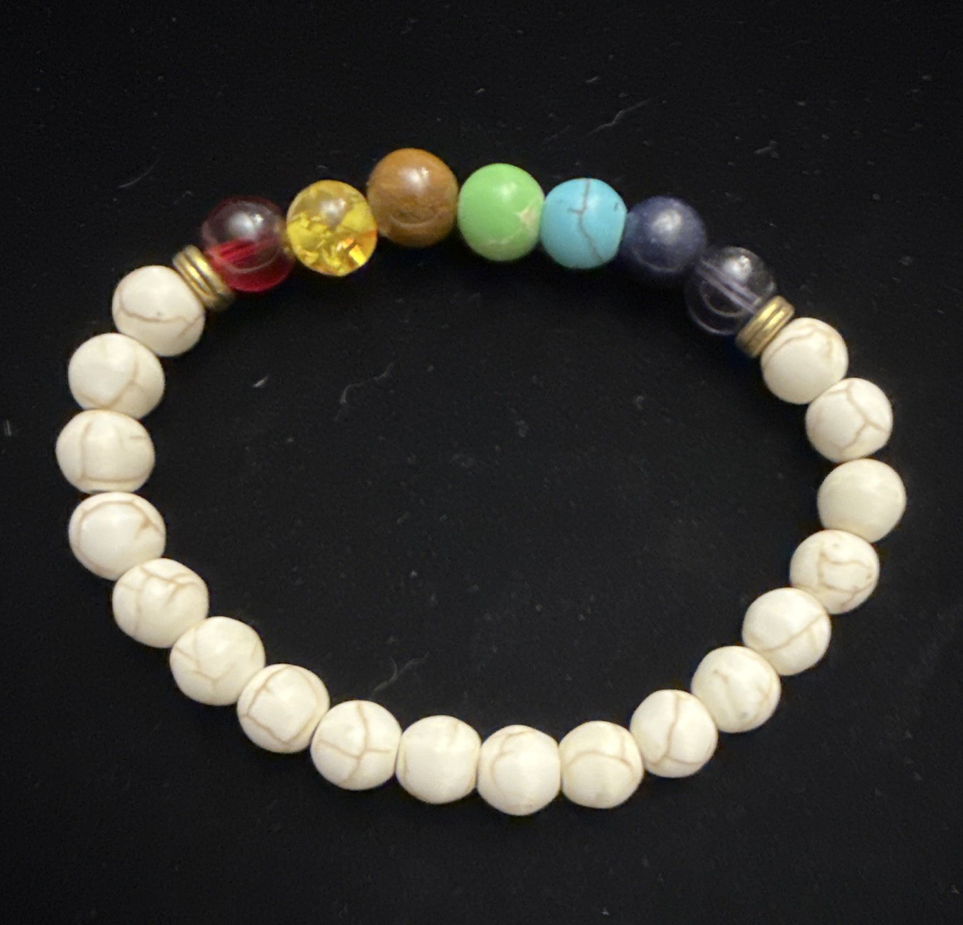 Howlite chakra bracelet