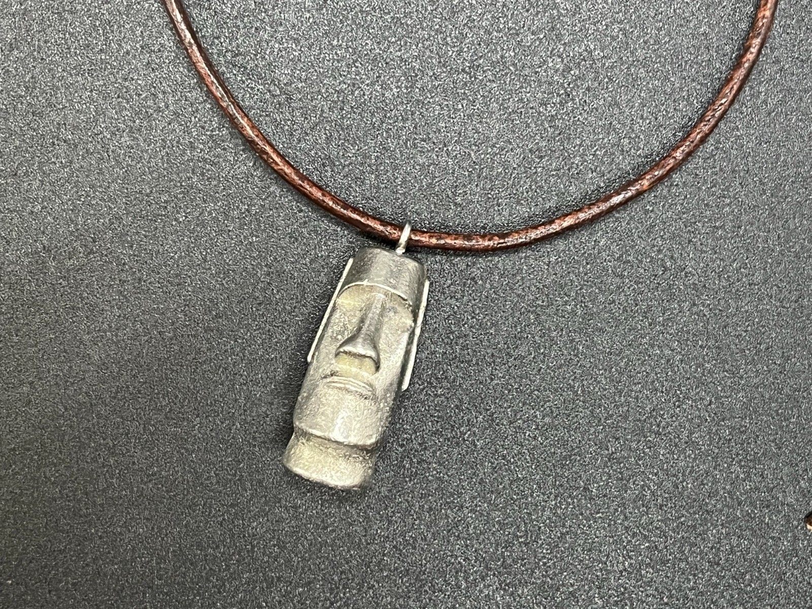 Metal Casted Easter Island Statue Necklace Design