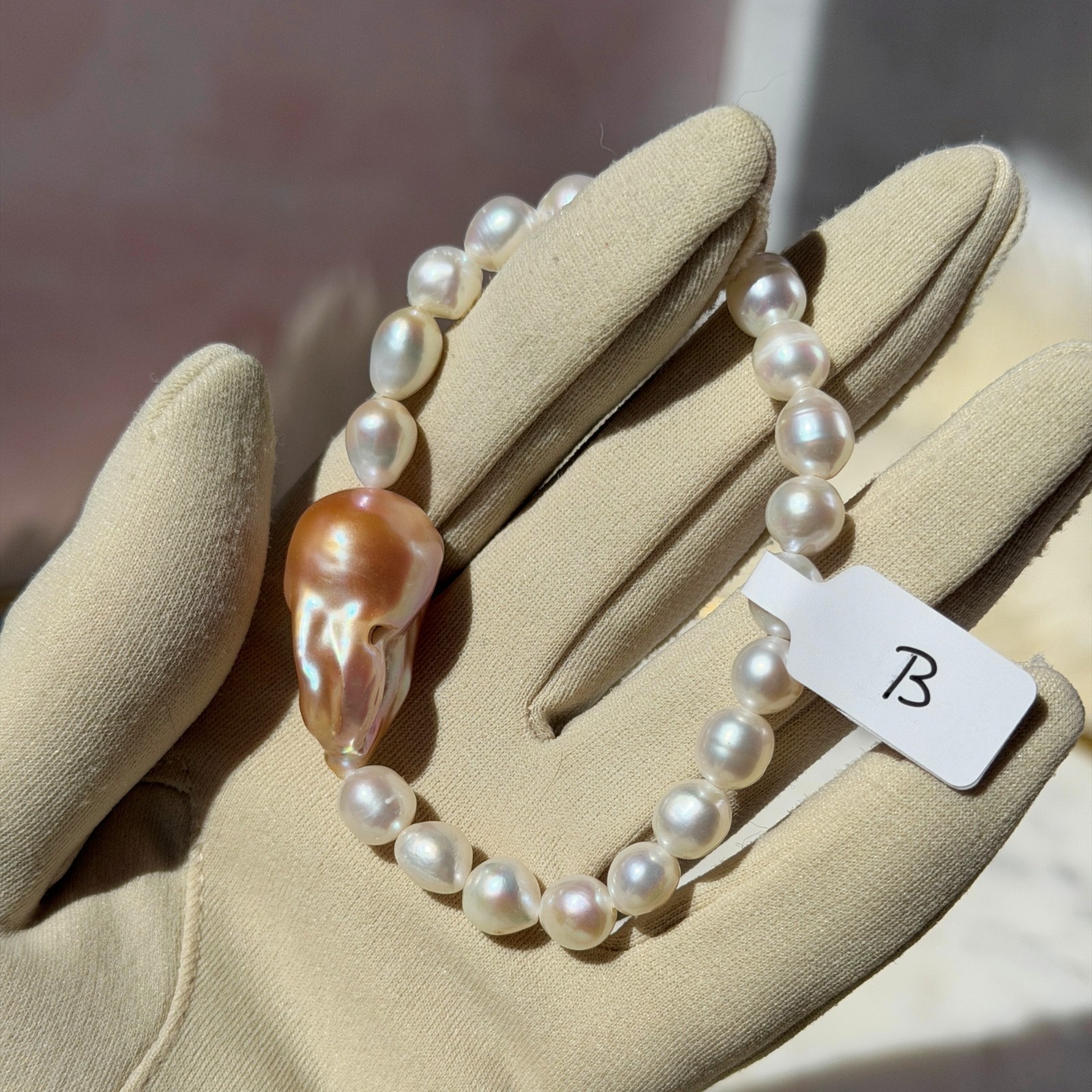 Mermaid Pearl Beaded Bracelet with Freshwater Baroque & Chinese Akoya Pearls