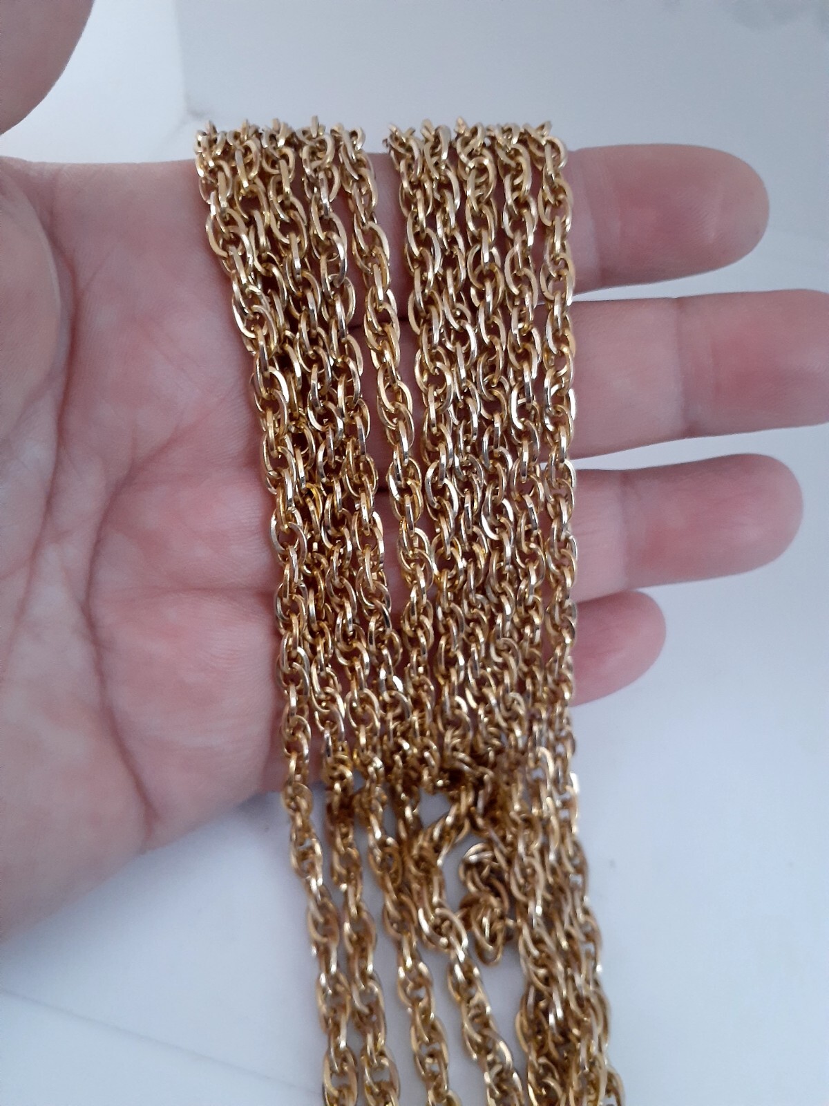 Taylor LTD Gold tone Multi chain Layered Waterfall Necklace