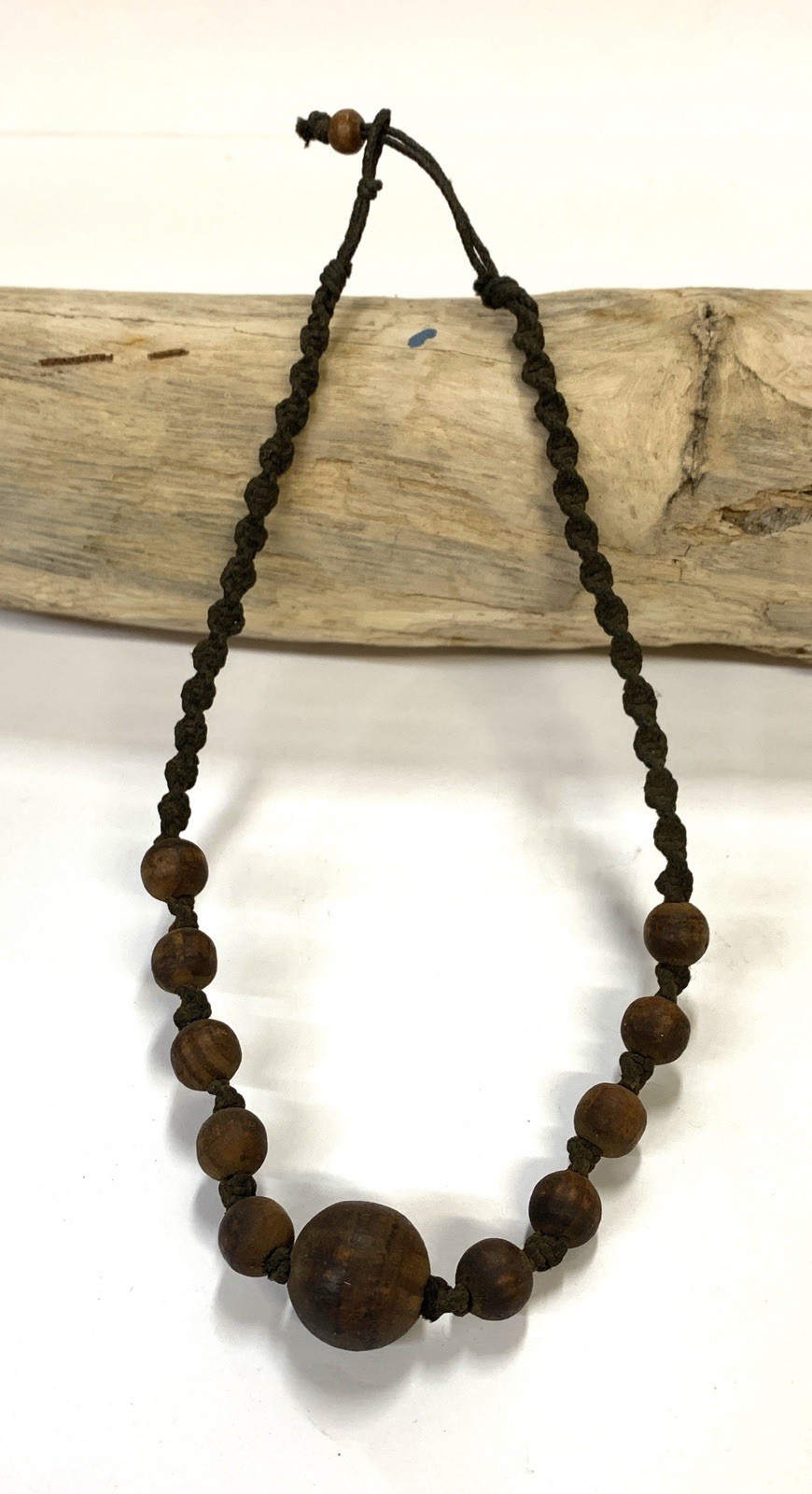 Hemp & Wood Choker Lot Of 5 Necklaces Assorted Styles Vintage 90s