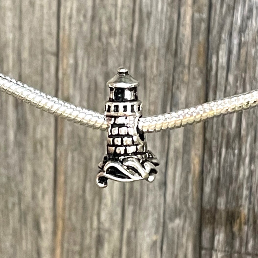 Lighthouse Ocean Travel Vacation Silver European Charm Bead fit for bracelet