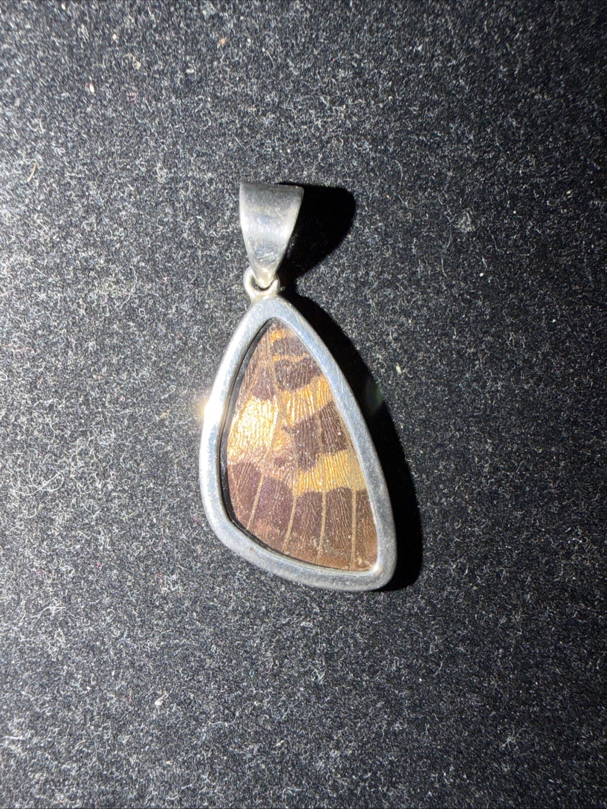 BUTTERFLY WING DOUBLE SIDED IN BEAUTIFUL 925 STERLING SILVER PENDANT