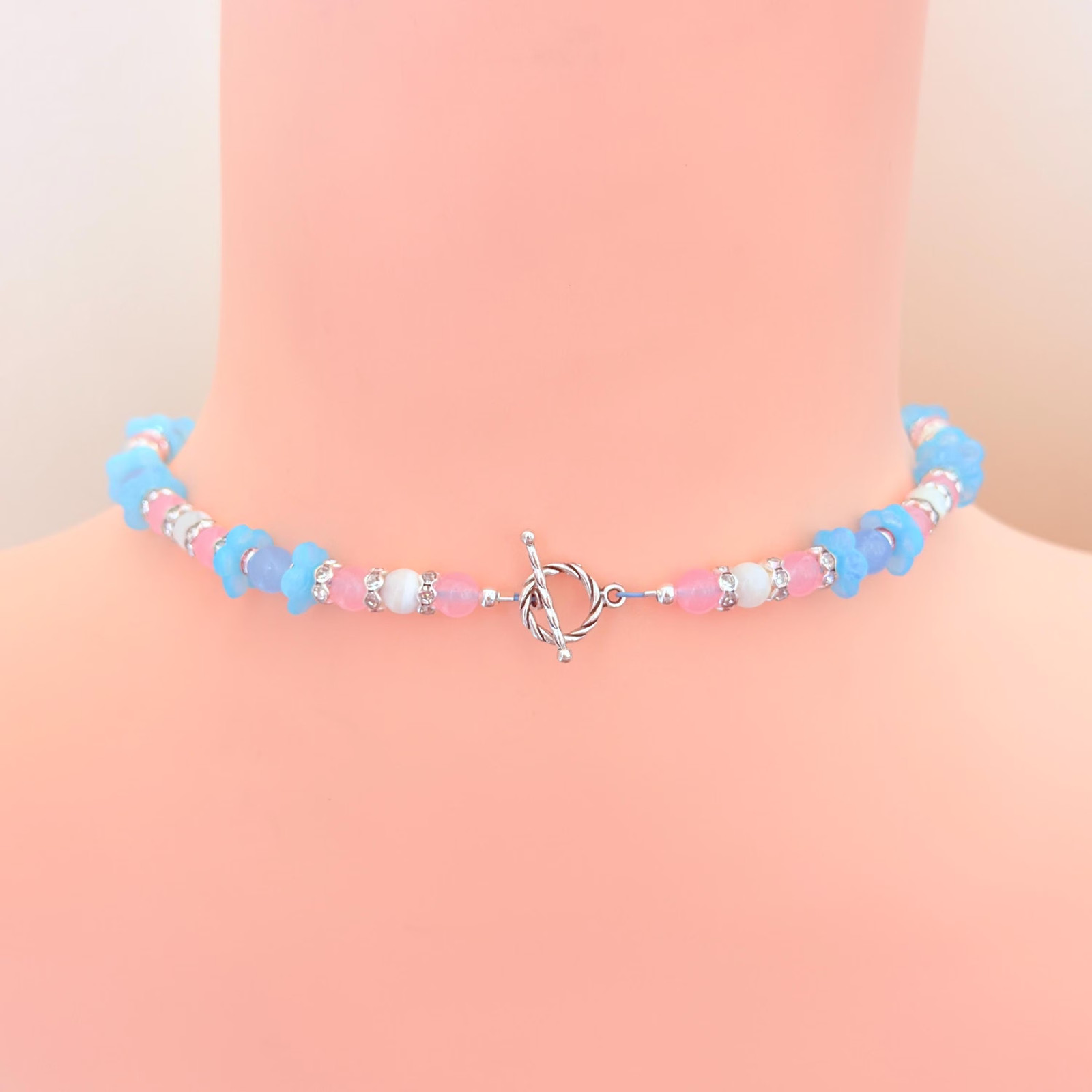 Transgender Pride Gemstone Necklace | LGBTQIA+ Gift