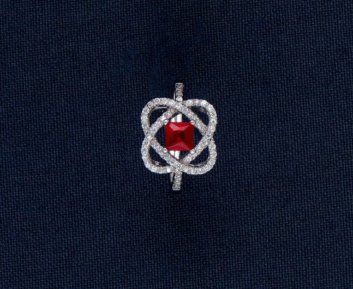 Fantastic Simulated Sapphire & Red Ruby 2.10 CT 935 Silver Wedding Unique Ring