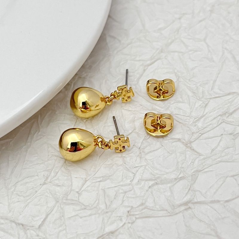New Burch Tiny Drop earrings Gold with Dust Bag with Jewelry Pouch Size:1.9*0.8c