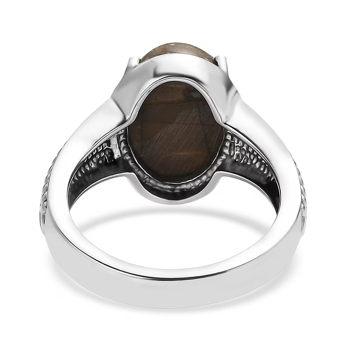EverTrue Venus Jasper Solitaire Ring in Stainless Steel 5.80 ctw Size 10