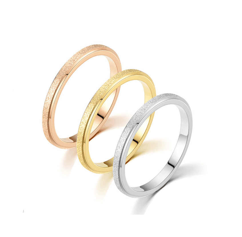 2mm Silver Gold Plated Stainless Steel Stackable Stardust Ring Band SZ 3-10
