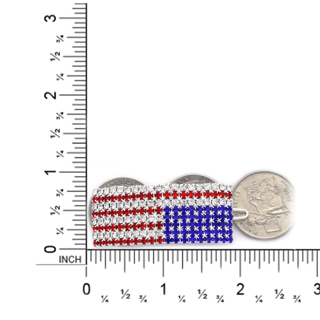 4th of July US American Flag Patriotic Hair Pin Clip Independence Day Gift
