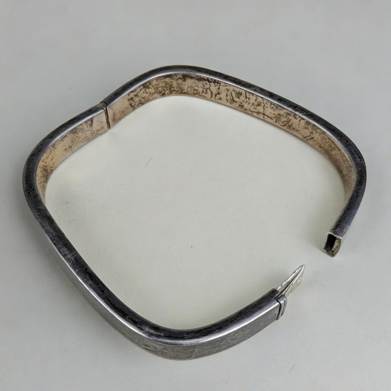 1990’s sterling silver square silver hinge bangle