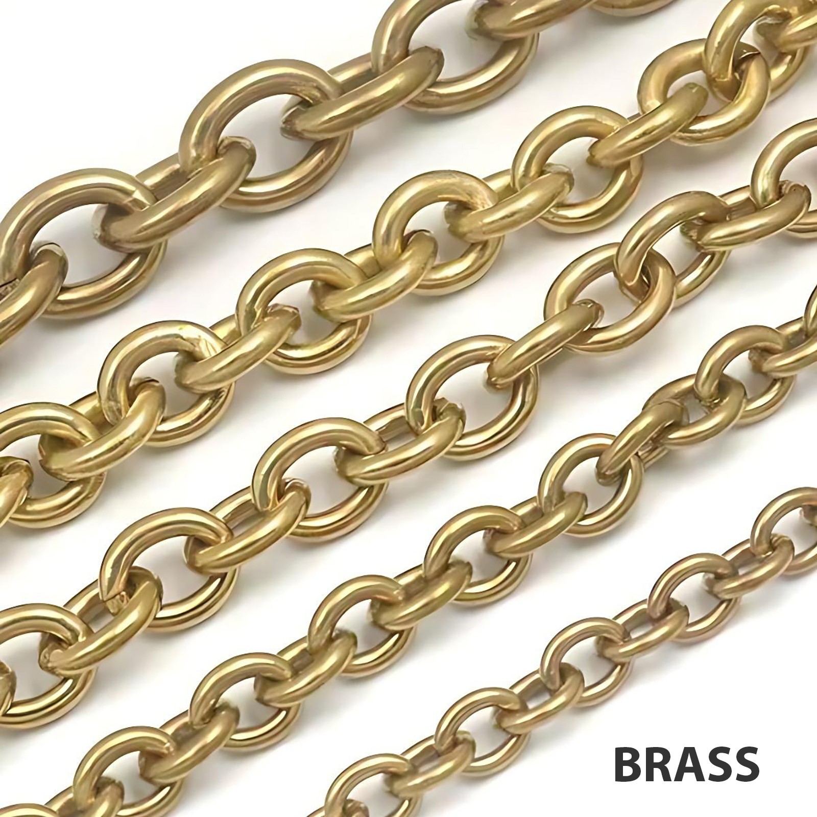 Solid Brass Chain 4-14mm Width Necklace Jewelry Bags Craft Chain Sold Per Meters