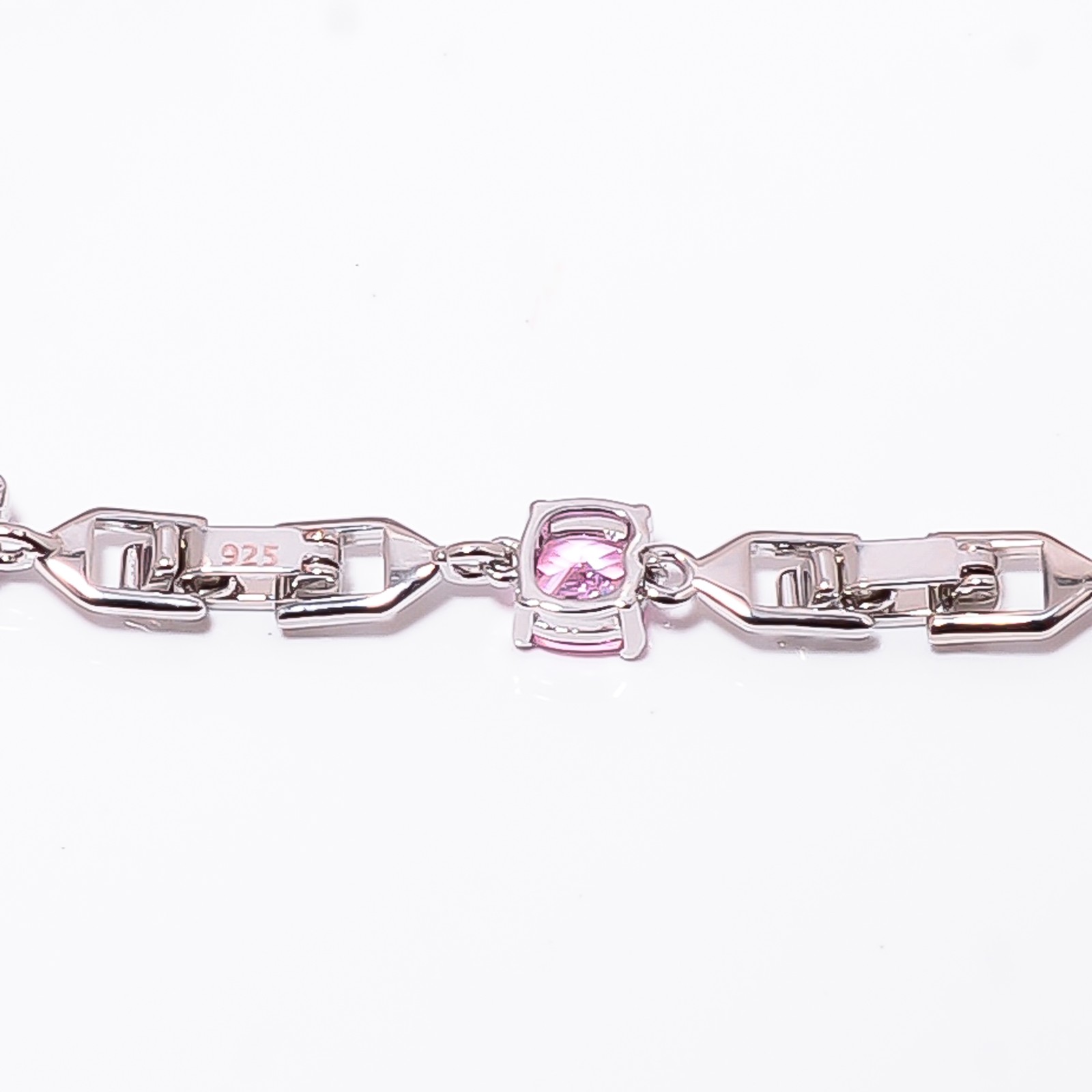 Pink Kunzite 925 Sterling Silver Adjustable Bracelet 7-8″ B140317, Gift for her