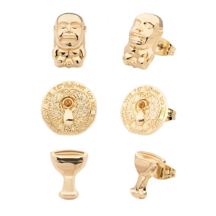 Lucasfilm’s Indiana Jones Raiders of the Lost Ark Idol 3 Pairs Stud Earrings Set
