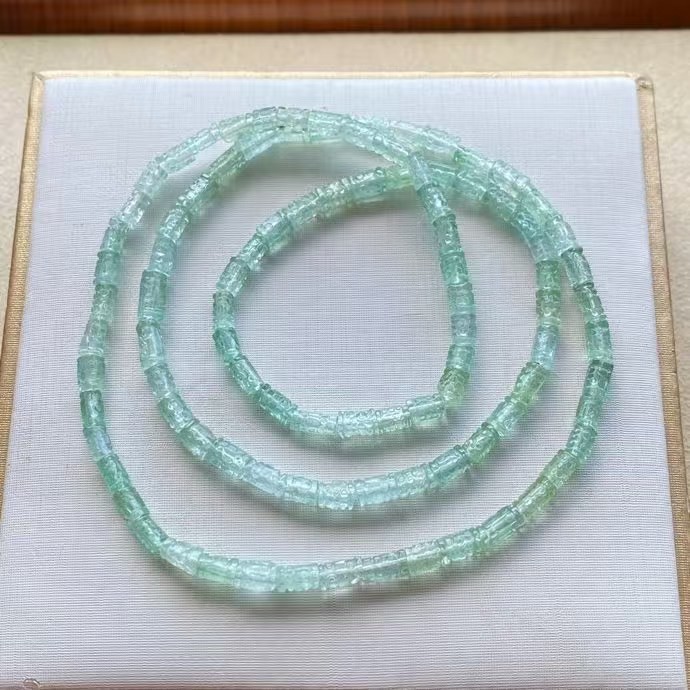4.5*3mm Natural Green Tourmaline Crystal Quartz Beads Bracelet AAAA