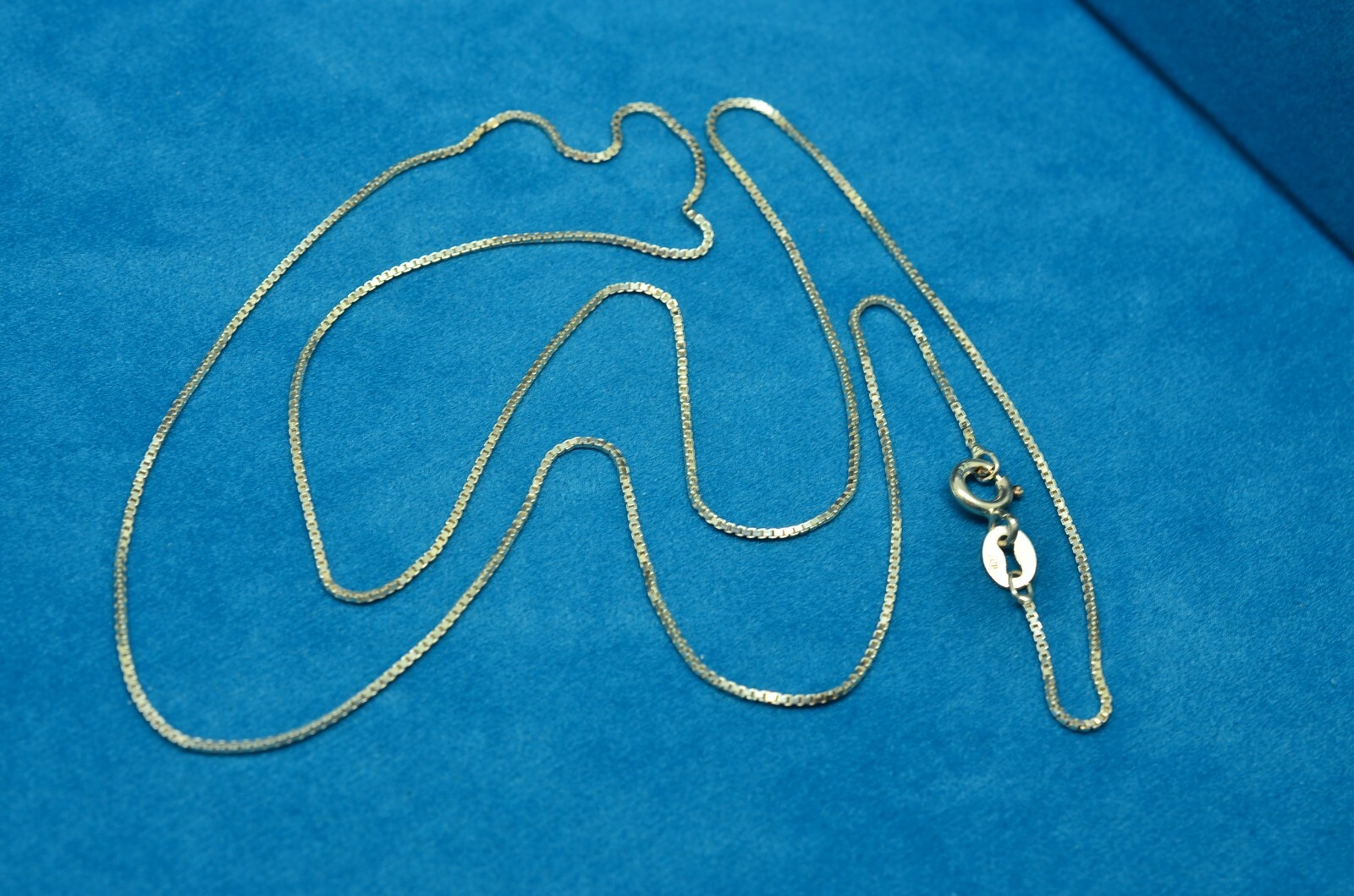 24″ Silver Plated box chain necklace 0.8mm