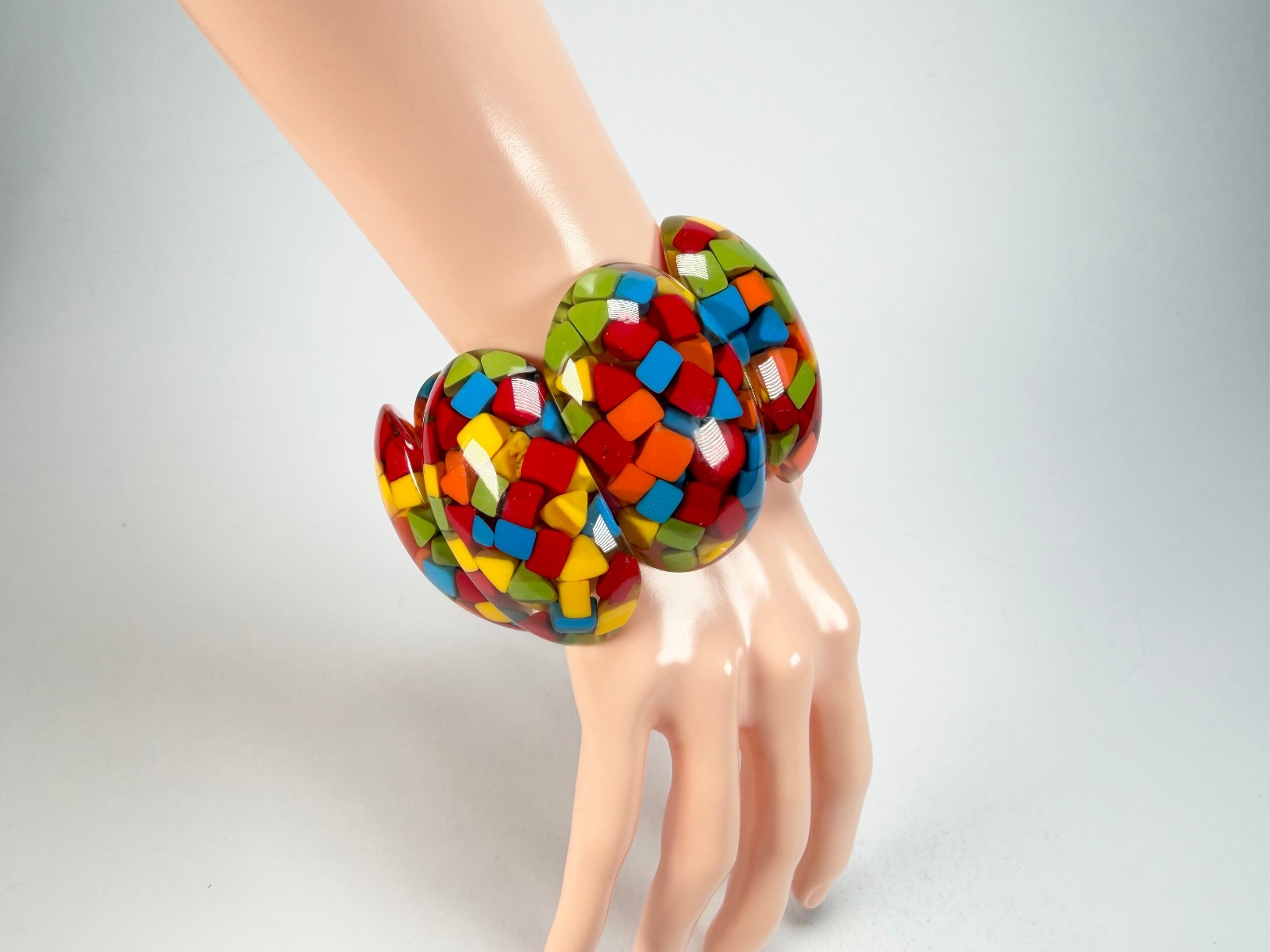 Marion Godart – Confetti “Sept Pièces” Summer Mix Elasticated Resin Bracelet