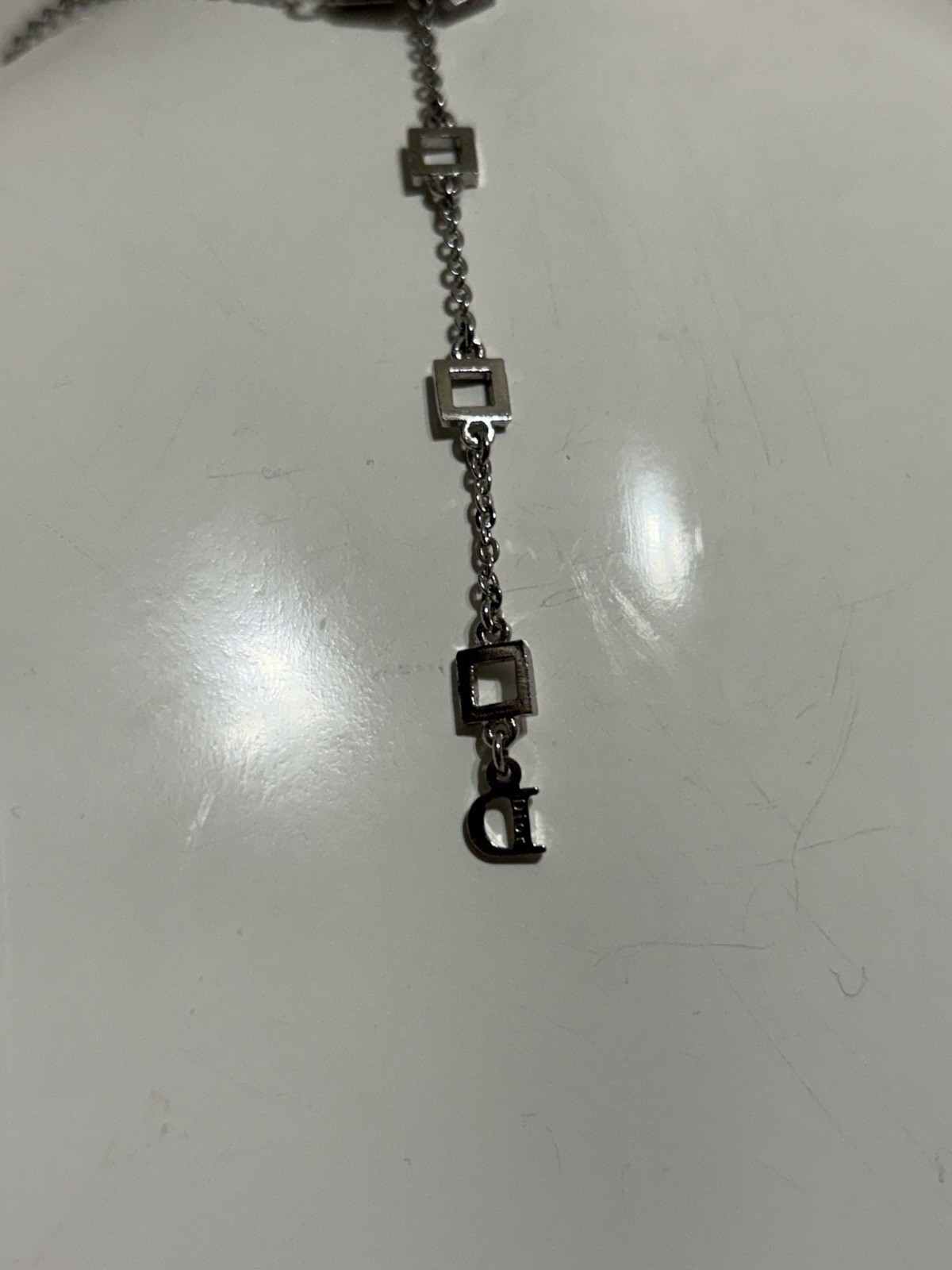 Vtg Christian Dior By John Galliano Silver Heart Necklace