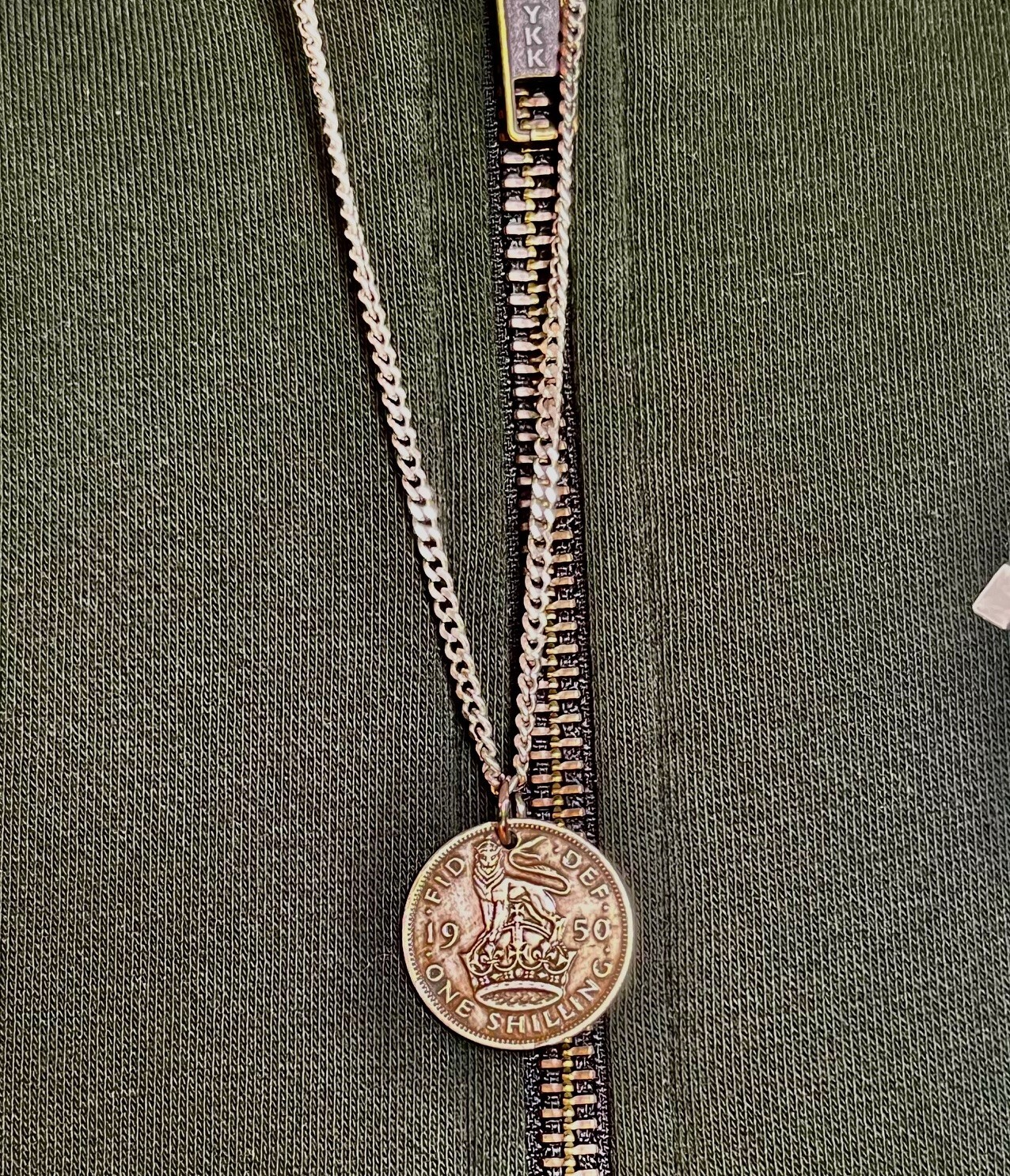 United Kingdom One Shilling Coin Necklace – British Sterling Pendant Custom Made
