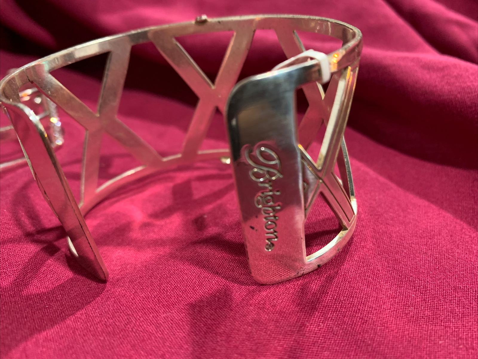Brighton cuff Lot Of 2 NWT Silver tone Crystals With Dings Scratches