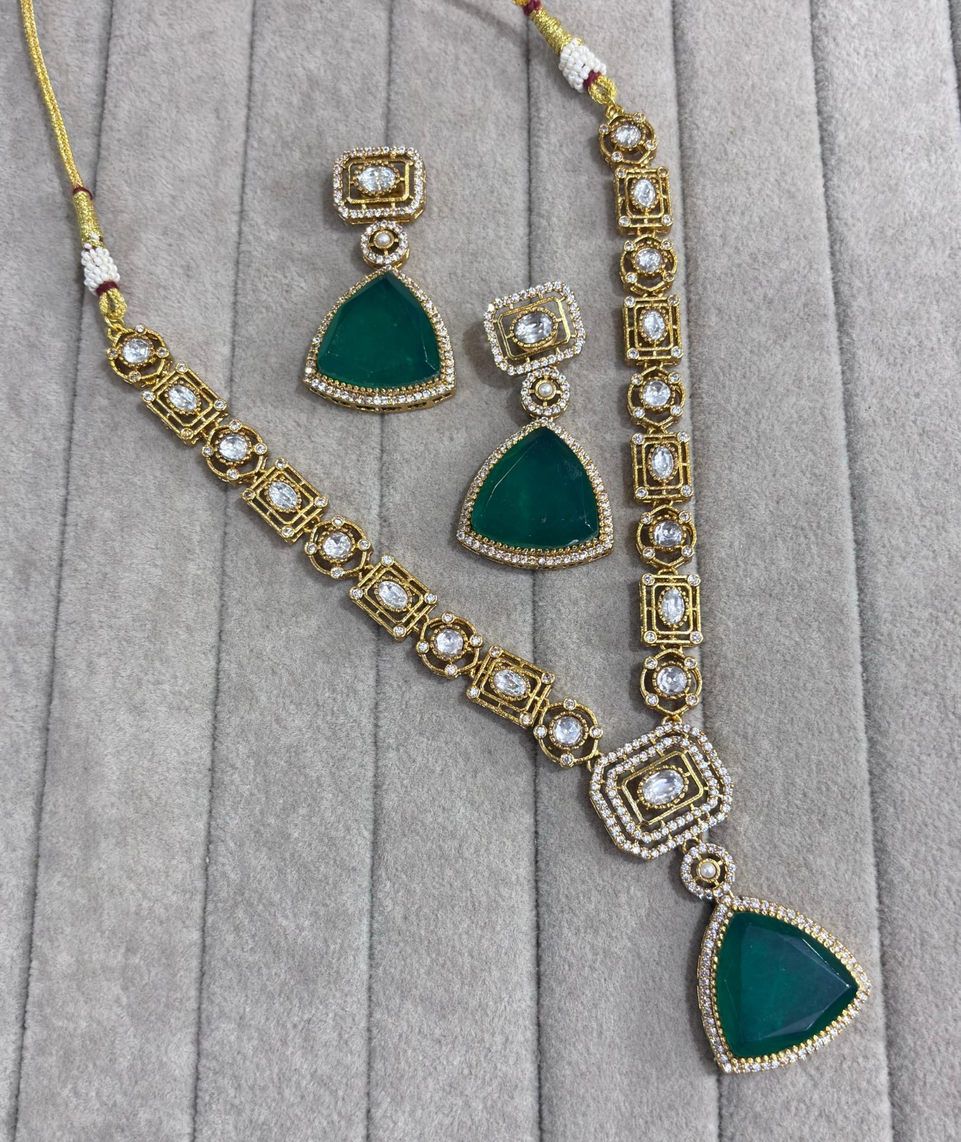 Beautiful Moissanite Doublet Women’s Jewelry Sets With Earring AAA+ Quality