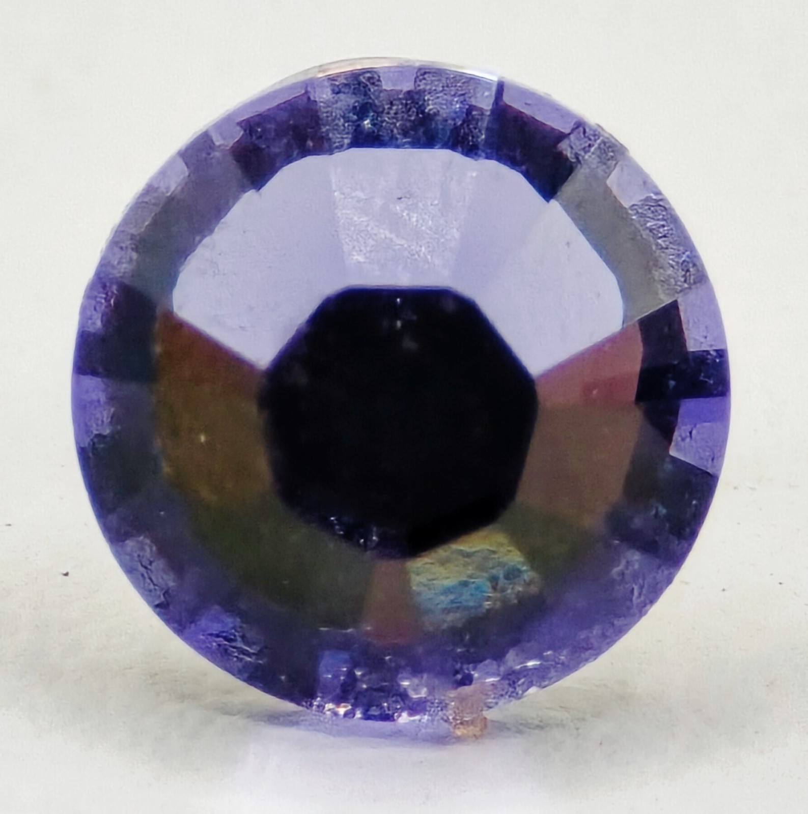 Blue Purple Round Stud Earrings 7mm Crystal Circle Made with Swarovski Elements