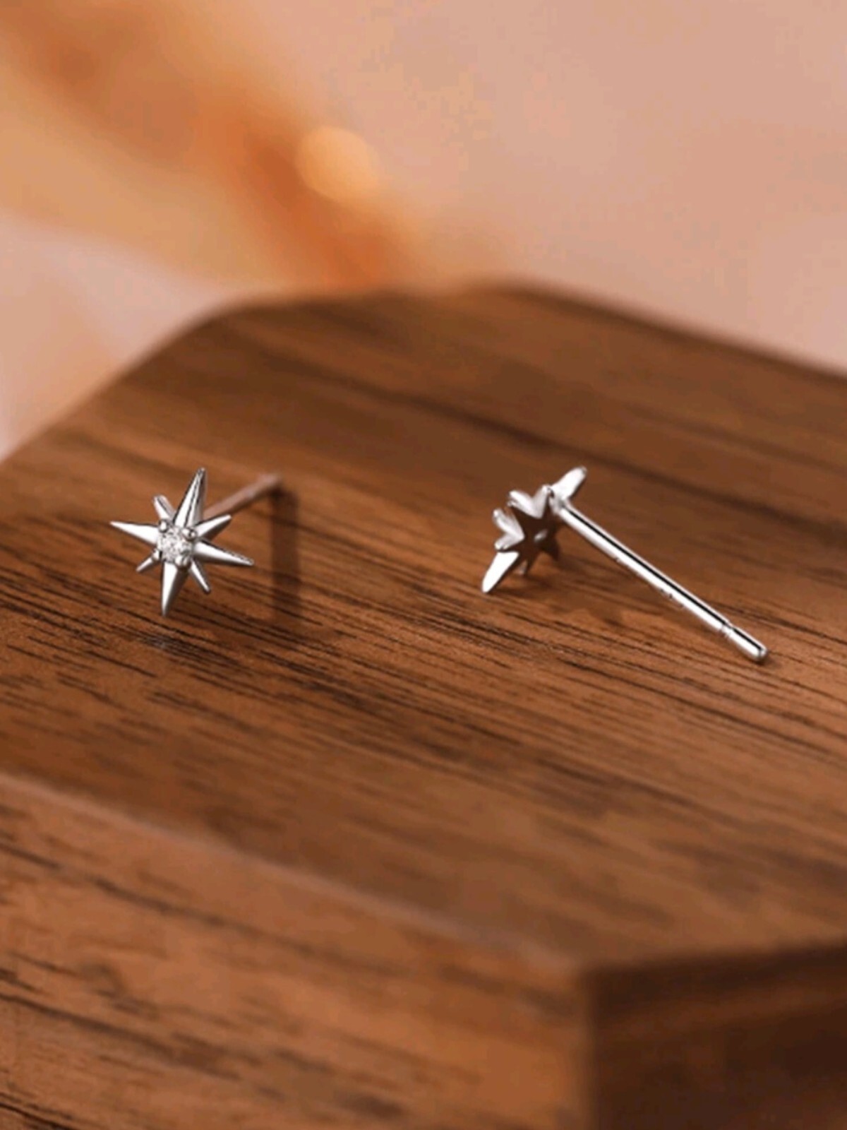 North Star Earrings Gold 18k Birthday Gifts For Women Minimalist Jewelry