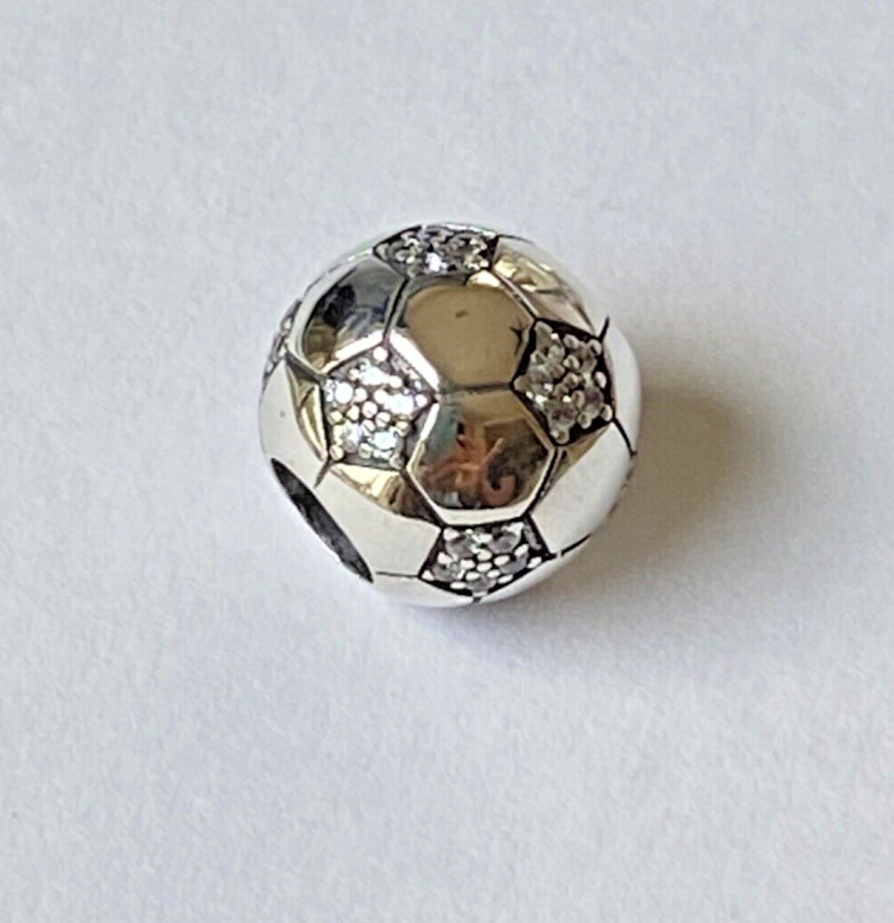 Authentic PANDORA Sparkling Soccer Ball Charm 798795C01