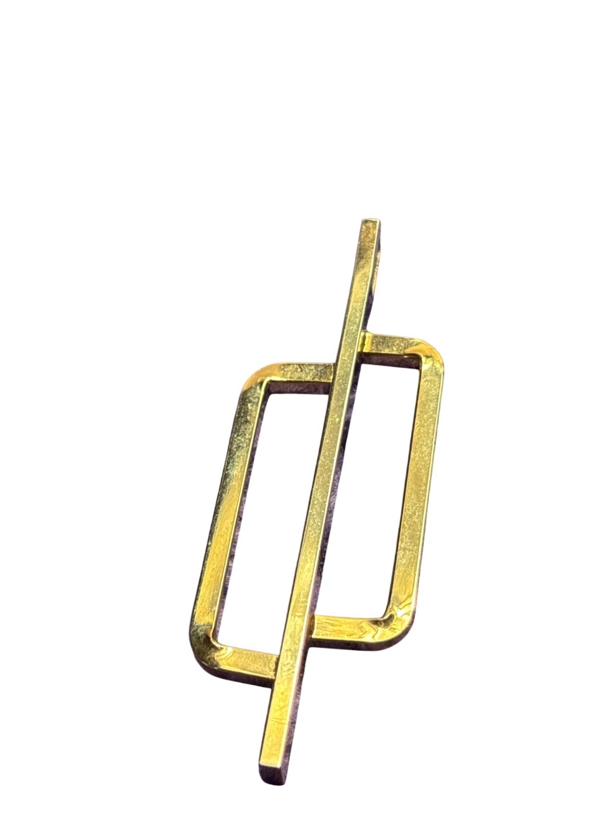 Goldtone Geometric Pendant 2.25 inches