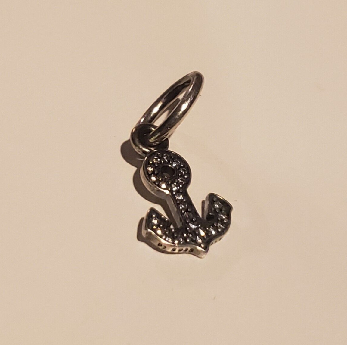 Authentic Retired Pandora Sterling Silver Stability Symbol Anchor Dangle Charm