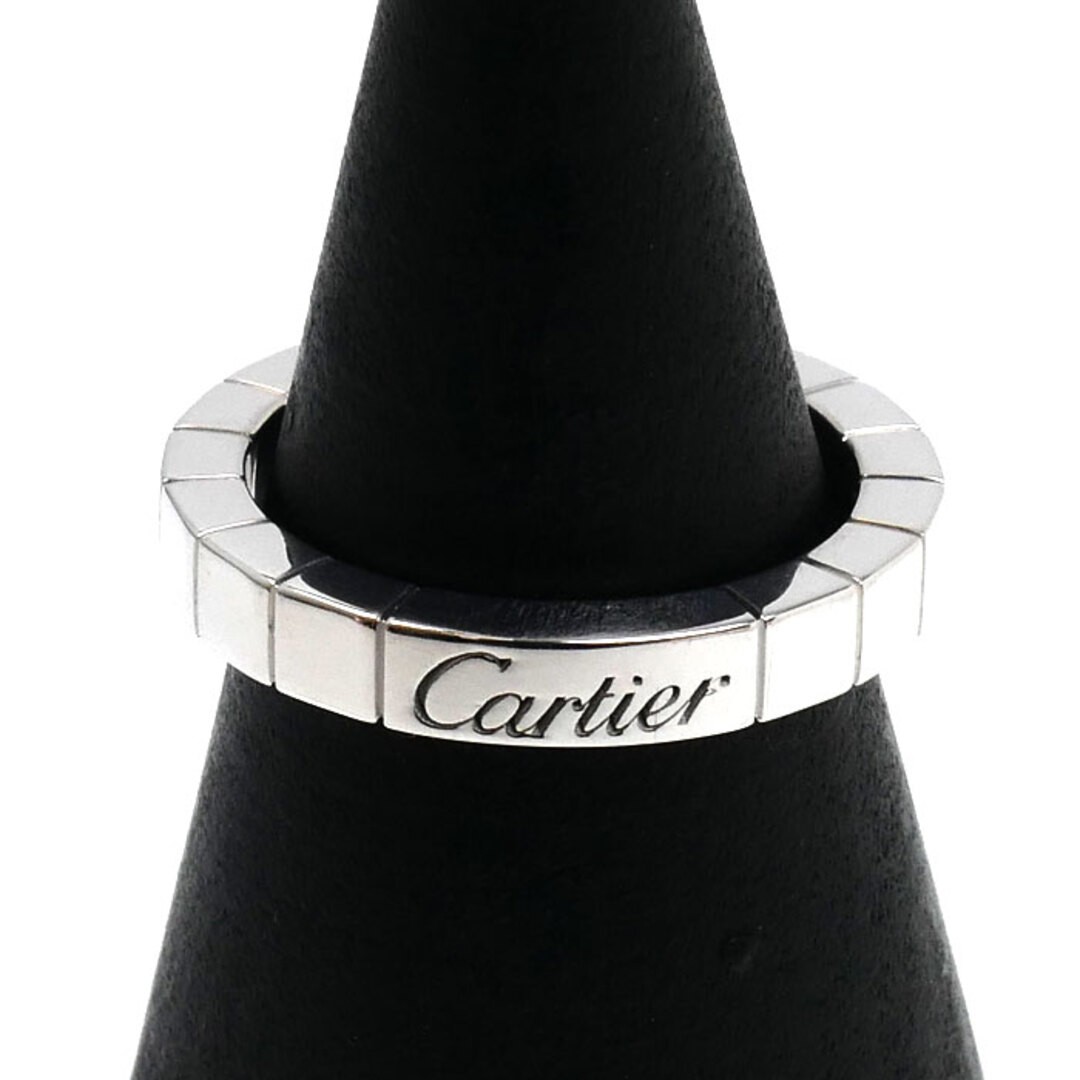 CARTIER K18WG White Gold Laniere 1PD Ring & Diamond Size 7 47 5.6g Used KOER-0