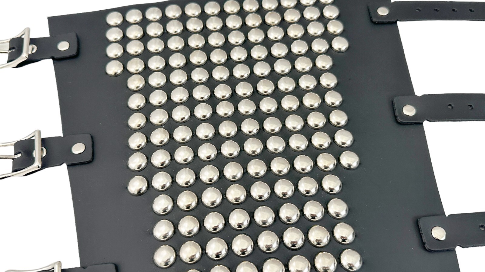 14 Row Round Studded Gauntlet Bracer Genuine Leather Heavy Metal By Funkplus