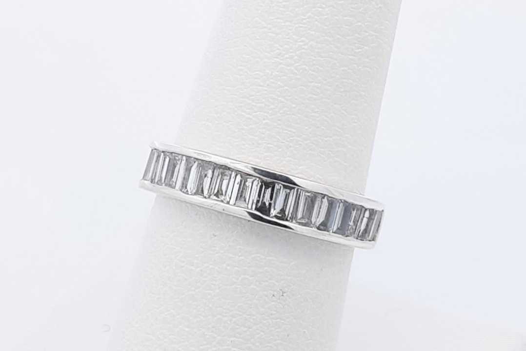 1.0cttw Lab Grown Diamond Ring In Sterling Silver 2.7 Grams Size 7 Eb0326rxdu