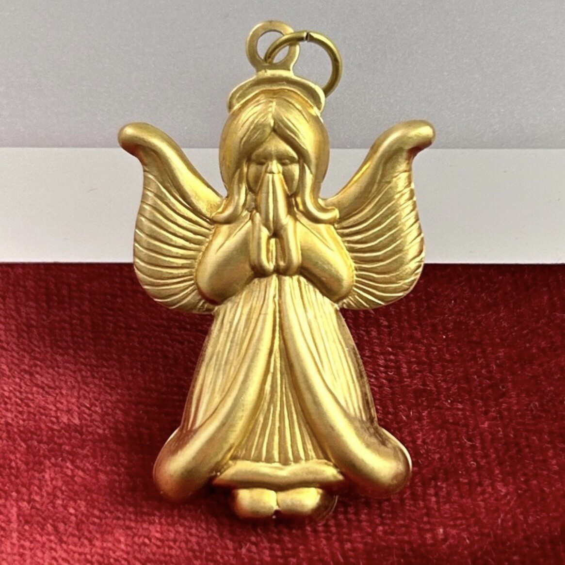 Christmas Jewelry Charm Pendant For Women Praying Angel Brass Metal Stamping