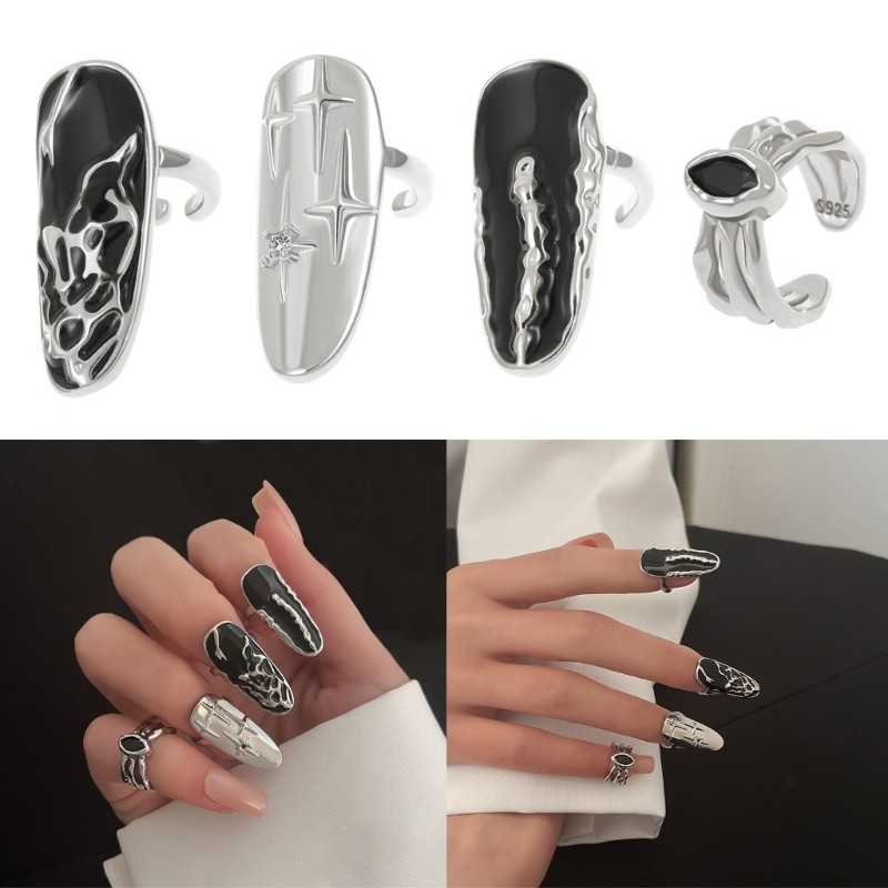 Nail Ring Opening Irregular Fingertip Ring Fingernail Jewelry
