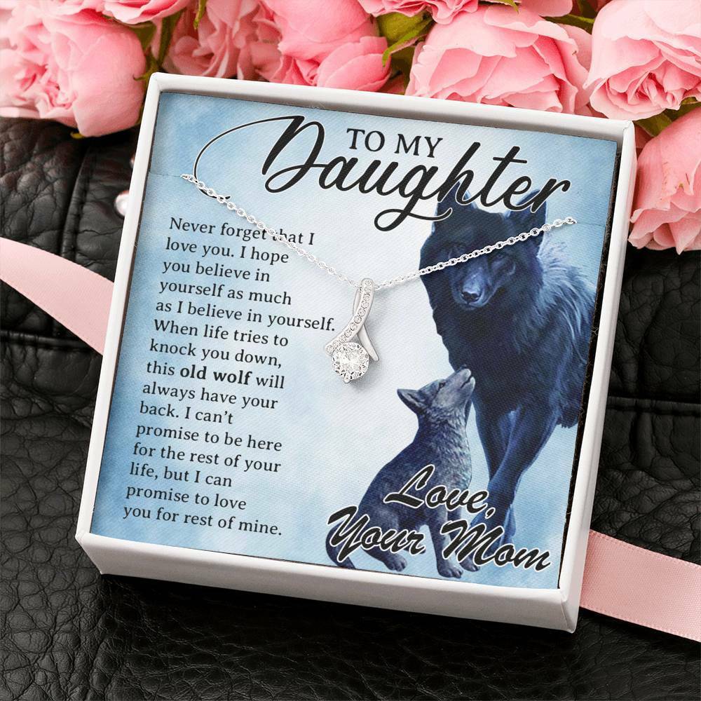 To My Daughter Necklace, Daughter Father Necklace, Daughter Gift from Mom