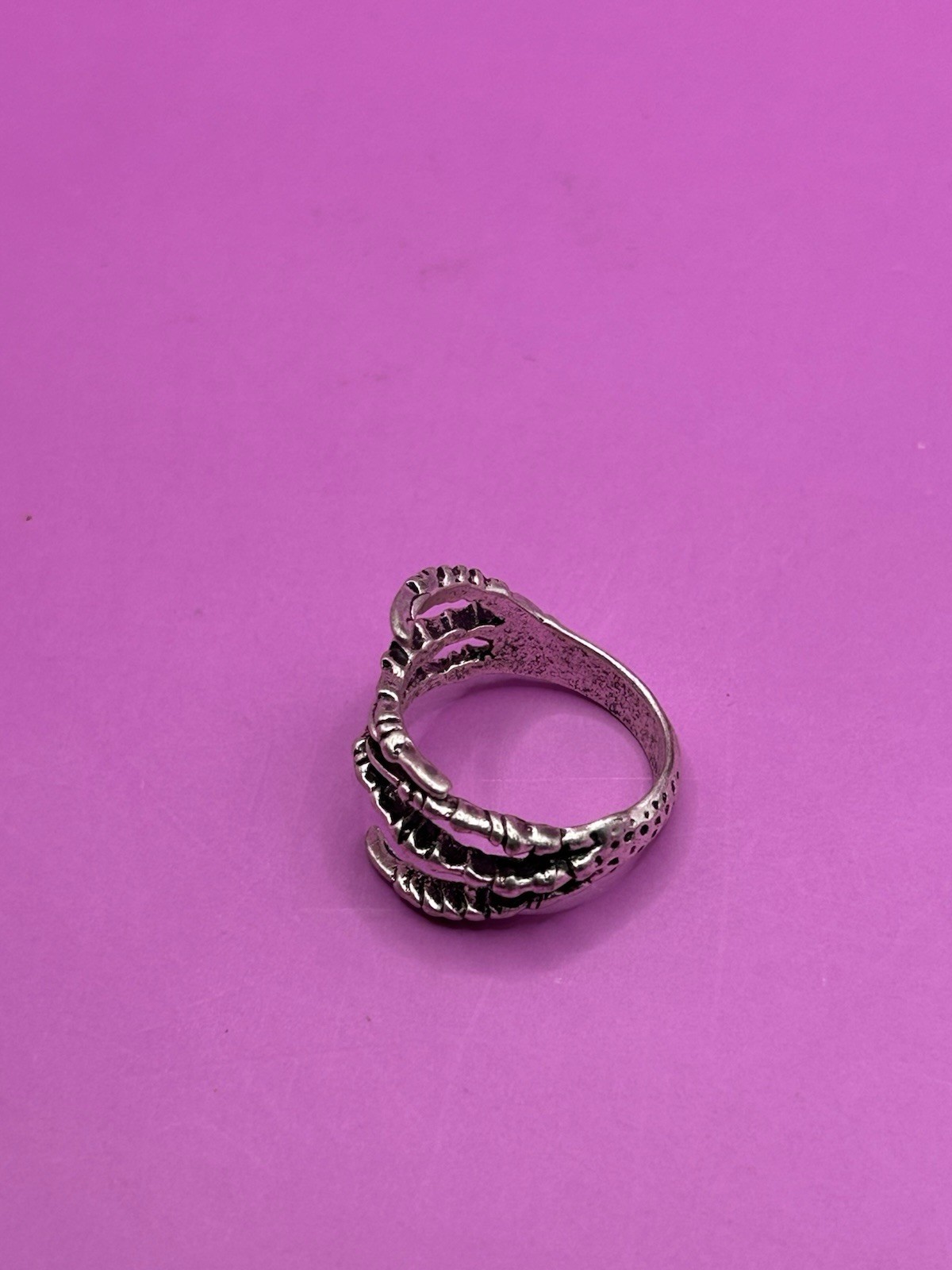 Dragon, Reptile, Claw Ring, Renaissance, Halloween, Silver Color