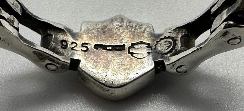 Harley-Davidson ® Sterling Silver Men’s Motorcycle Bike Chain Ring B2