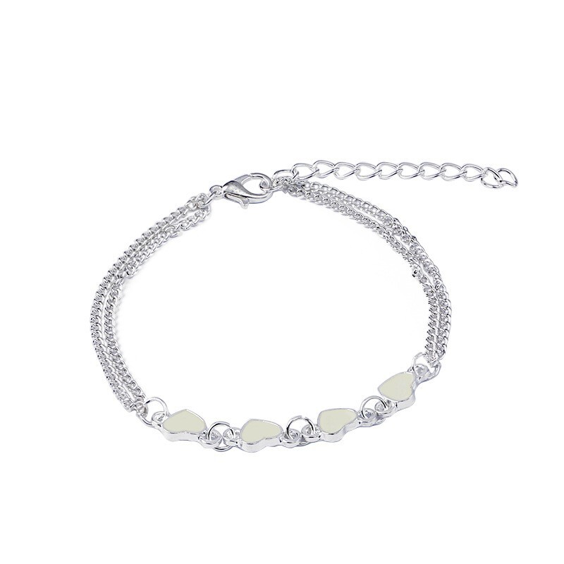 Luminous Beach Heart Anklet/Bracelet – Fashion Jewelry Glow In The Dark