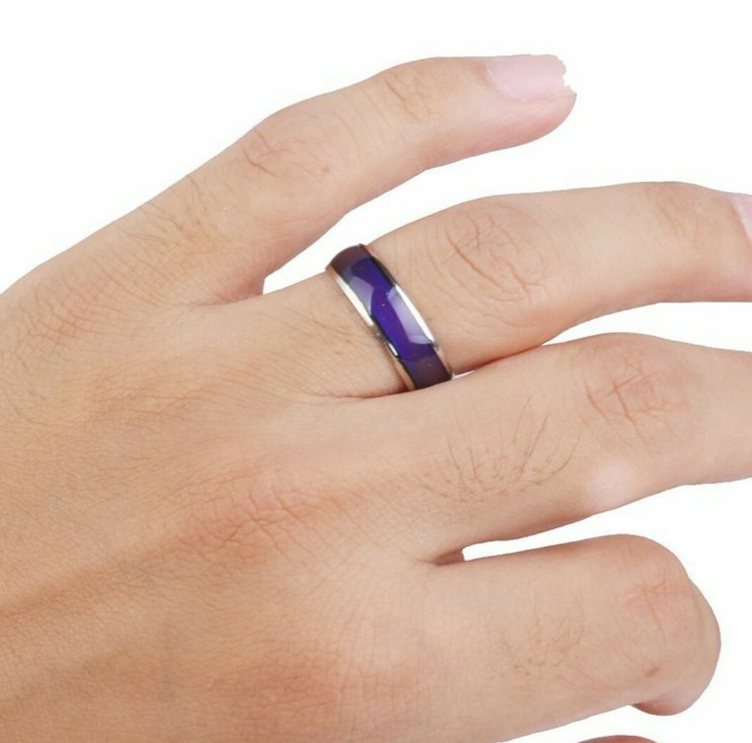 Stainless steel Mood Ring Color Change For Women Men and kids