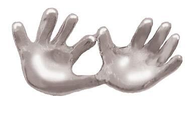 Precious Hands, Silver Plated, Development Card Jewelry, Lapel Pin