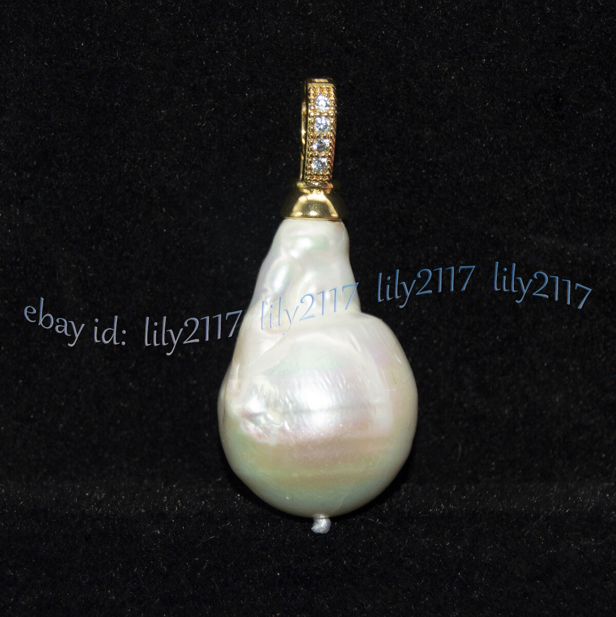 Huge 15x20mm Real Natural White Keshi Baroque Pearl Pendant