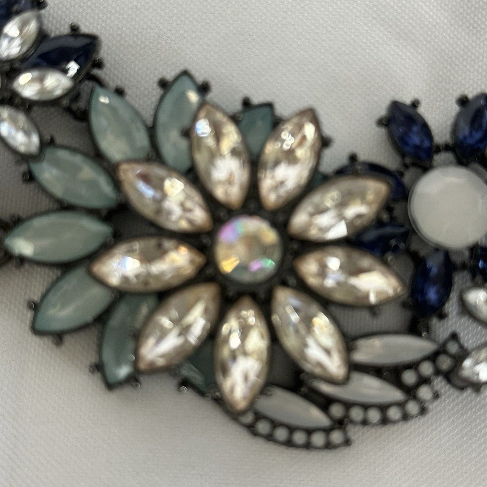 Joan Rivers Classic Collection Bouquet Garden Vintage Blue Statement Necklace