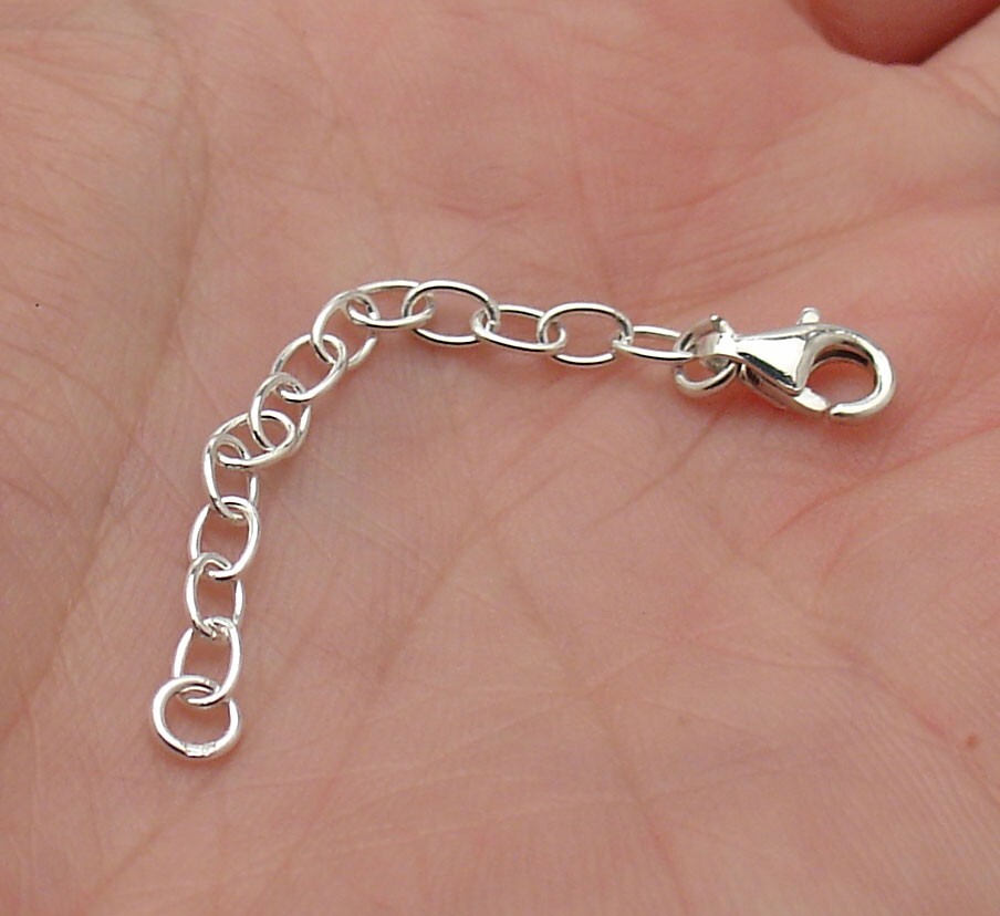 2″ Oval Link Extender for Bracelet Chain Necklace Real Solid 925 Sterling Silver