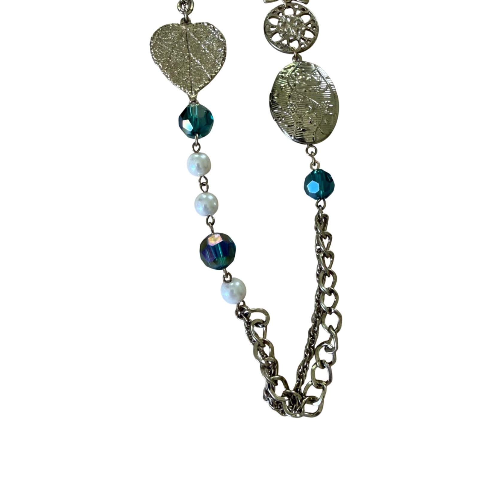Vintagenspired Charm & Pearl Statement Necklaces Gold-Tone Chains