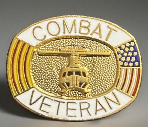 Vietnam Combat Veteran Helicopter Pin Army Marines Free Shipping (P28-3)
