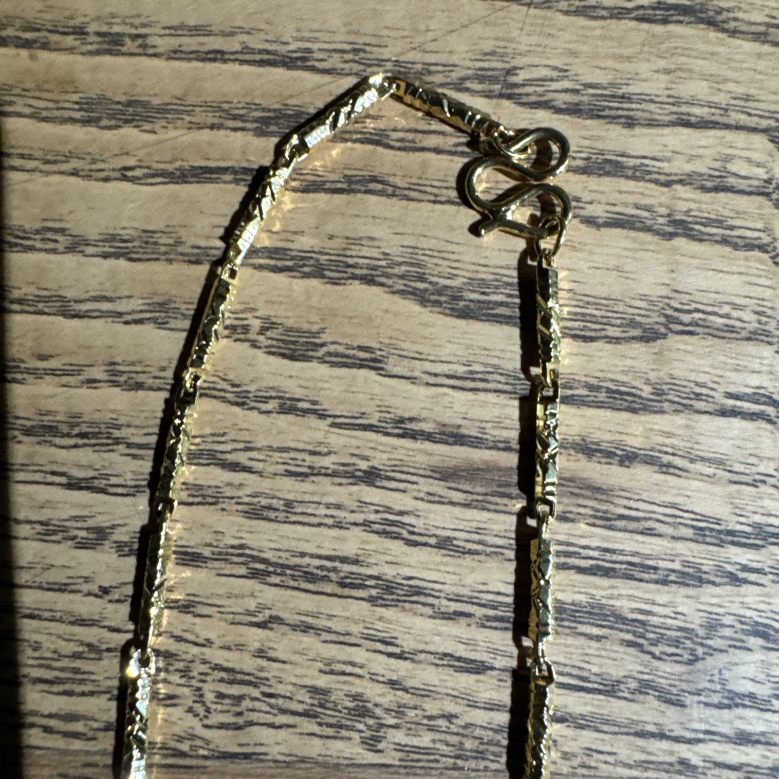 55cm/20in Golden Barrel Link Chain Necklace