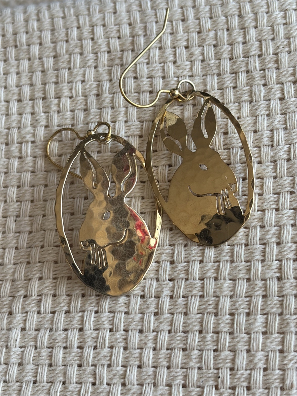 Woman’s Bunny Earrings By Wild Bryde Measuring 1 3/4 Inches