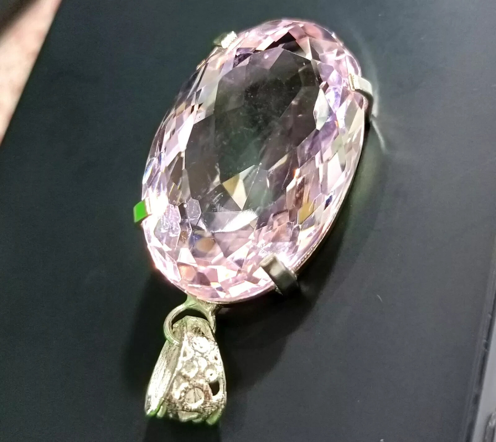 Natural 82.95 Ct Brazilian Pink Oval Topaz Pendant Loose Certified Gemstone
