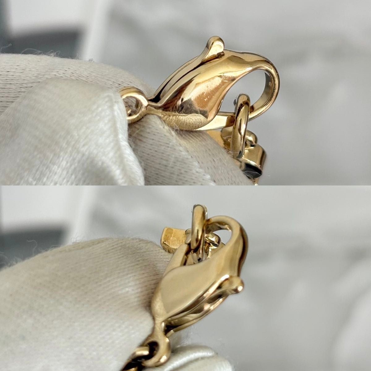 Christian Dior Paris Logo Chain Bracelet Gold Tone 19.5cm Accessory w/Box