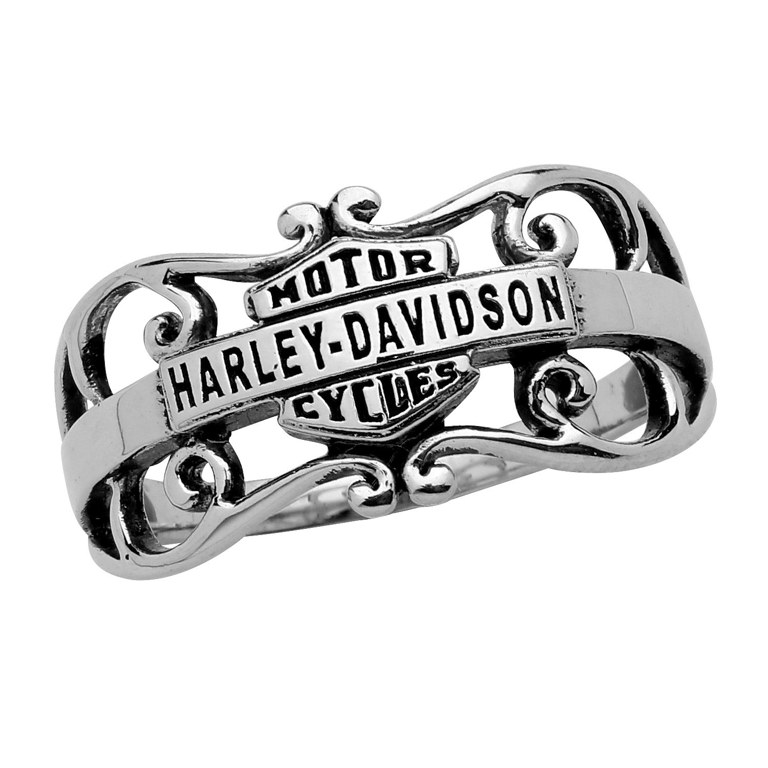 Ladies Harley-Davidson Sterling Silver Gypsy Filigree Ring by Mod 69 / HDR0218